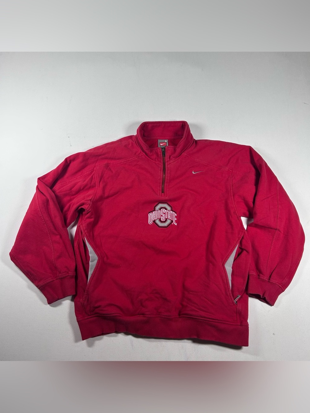 Vintage 1990's Nike Team Sports Mens Ohio State 1/4 Zip Pullover Jacket Fits: M